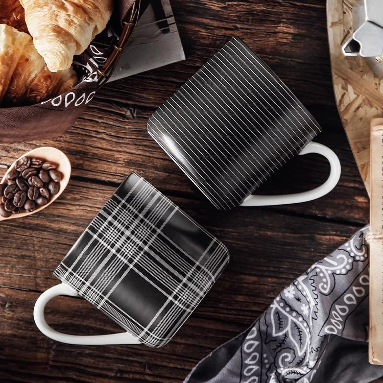 Stechcol Bone China Mug - Luxe Black & White Menswear Design