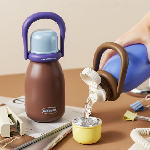 Sidagar Miu 580ml Insulated Stainless Steel Tumbler with Straw, Handle & Leak-Proof Lid Sidagar Miu 580ml Insulated Stainless Steel Tumbler with Straw, Handle & Leak-Proof Lid