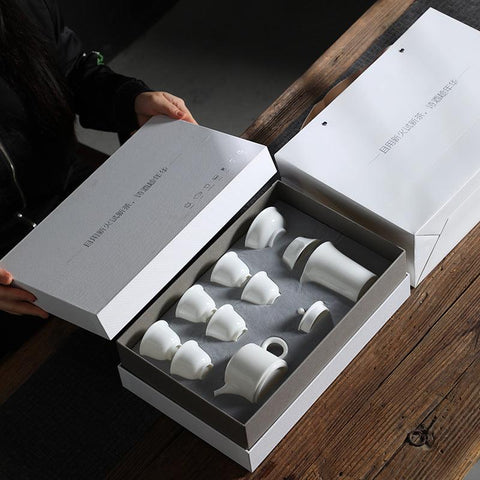 Premium Handcrafted Chinese White Porcelain Tea Set Premium Handcrafted Chinese White Porcelain Tea Set