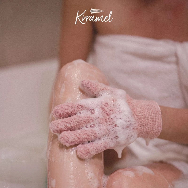 KRRAMEL GLOW POLISH Exfoliating Gloves for Sensitive Skin