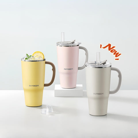 BUYDEEM Jumbo Insulated Tumbler with Handle and Straw 750ml - Stay Cool and Refreshed BUYDEEM Jumbo Insulated Tumbler with Handle and Straw 750ml - Stay Cool and Refreshed