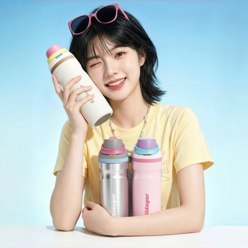 Sidagar 580ml Insulated Tumbler with Straw