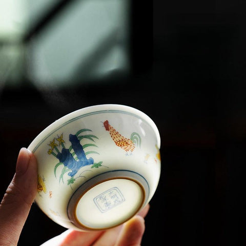 Chinoiserie-Exquisite Handcrafted Chenghua Doucai Chicken Cup Chinoiserie-Exquisite Handcrafted Chenghua Doucai Chicken Cup