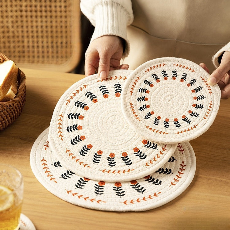 Floret Vintage Cotton Linen Table Mats Set