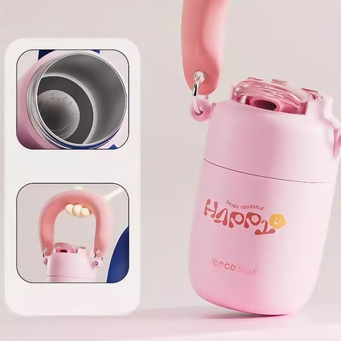 Cocosmile 316 stainless steel vacuum insulated tumbler with cloud handle and whistle straw Cocosmile 316 stainless steel vacuum insulated tumbler with cloud handle and whistle straw