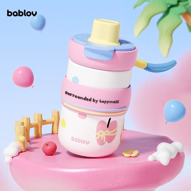 BABLOV 450ml Insulated Tumbler with Straw