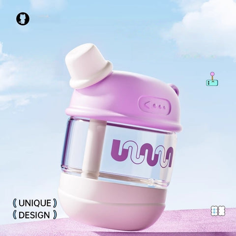 DUDU 450ml Hand-Blown Borosilicate Glass Tumbler with Straw DUDU 450ml Hand-Blown Borosilicate Glass Tumbler with Straw