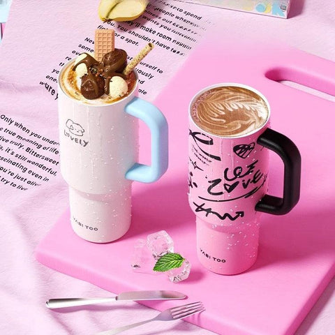 YABITOO Graffiti Thermos Cup - 1200ml Super Large Capacity YABITOO Graffiti Thermos Cup - 1200ml Super Large Capacity