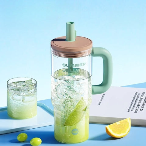 Sidagar Sunshine JELLY Straw Cup with Ice Grid Sidagar Sunshine JELLY Straw Cup with Ice Grid