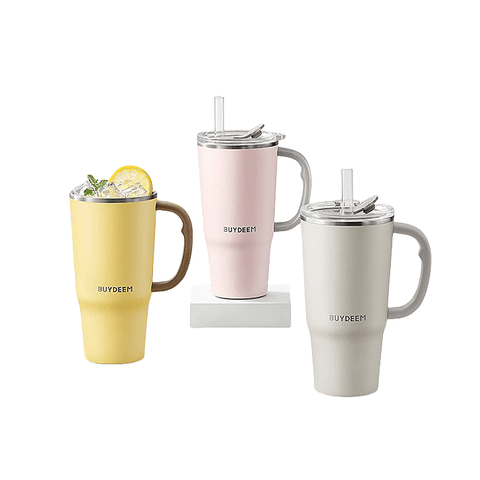 BUYDEEM Jumbo Insulated Tumbler with Handle and Straw 750ml - Stay Cool and Refreshed BUYDEEM Jumbo Insulated Tumbler with Handle and Straw 750ml - Stay Cool and Refreshed