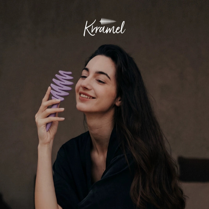 KRRAMEL Pinecone Boar Bristle Hair Brush