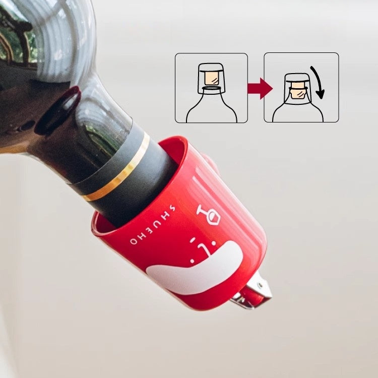 SHUEHO press-seal wine stopper in red/yellow/beige sealing wine bottle