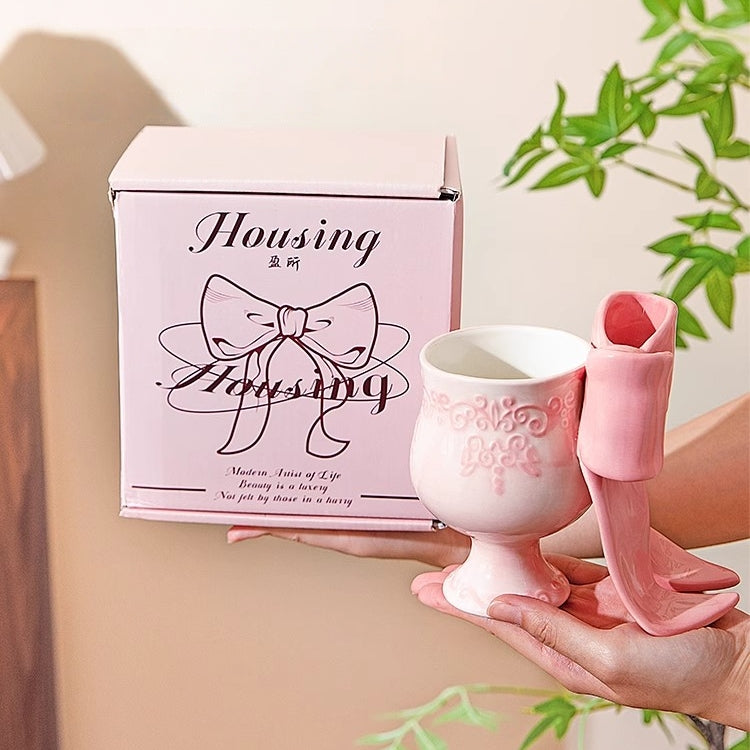 MDZF SWEET HOME Princess Escape Series Ceramic Mug with 3D Bow
