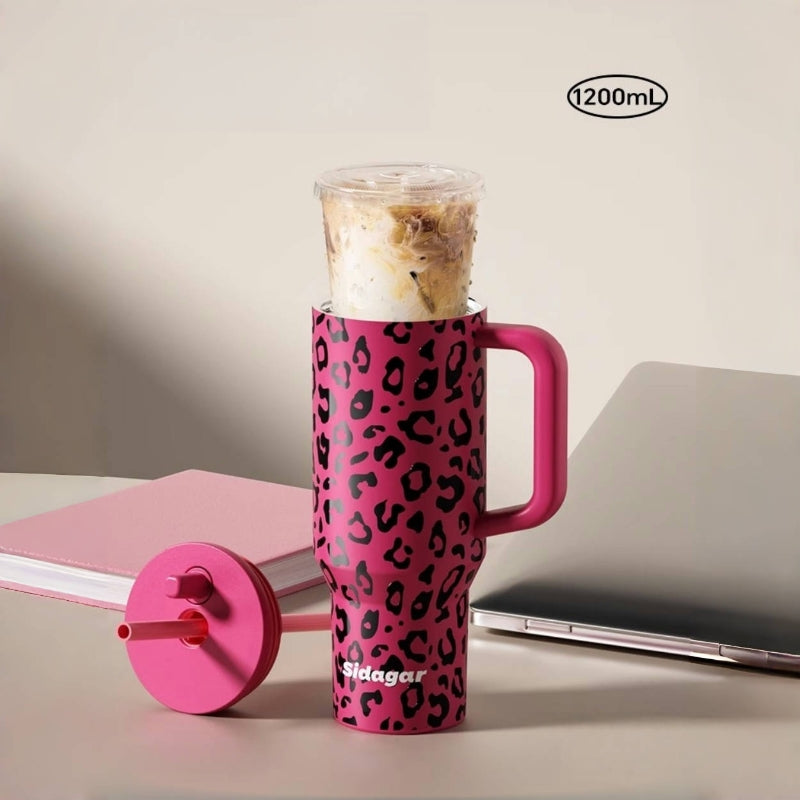 Sidagar ICE KING 1200ml Leopard & Floral Tumbler
