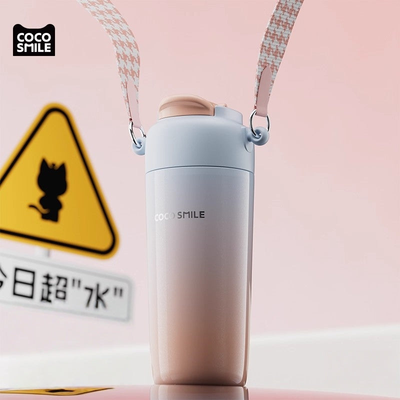 COCOSMILE 630ml Vacuum Insulated Stainless Steel Tumbler with Leakproof Straw