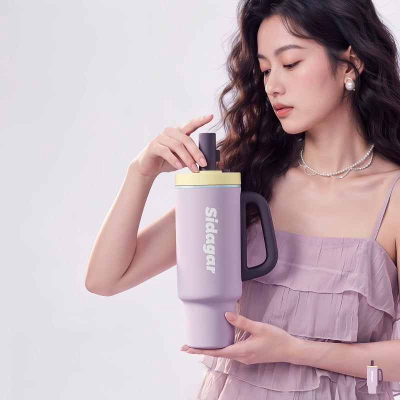 Sidagar Freedom Cup 1100ml Large Capacity Insulated Tumbler with Straw