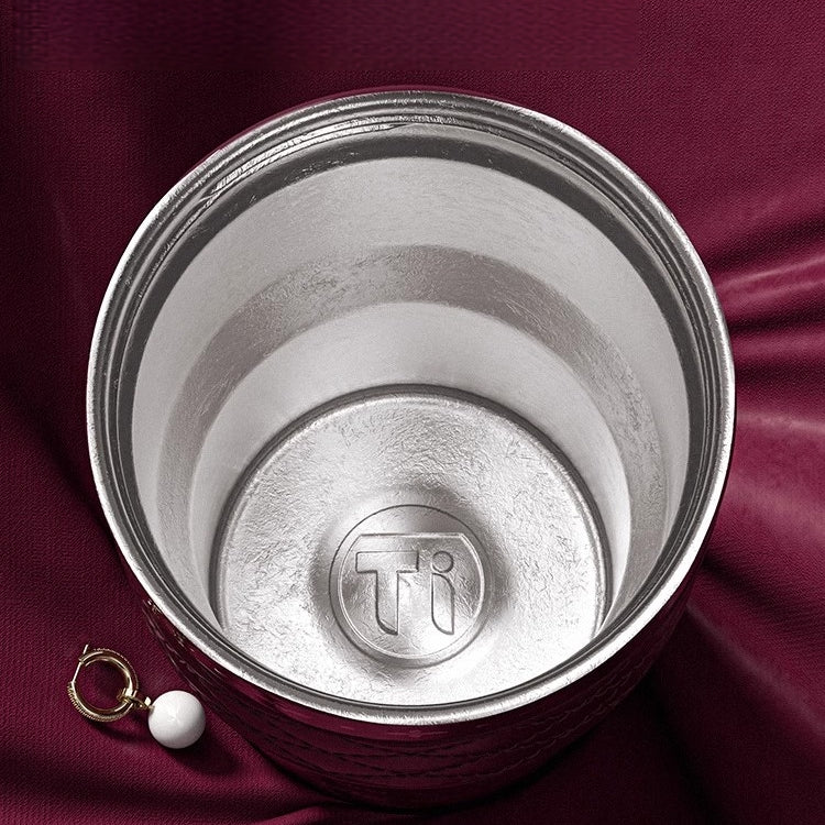 SIDAGAR Elysees Whisp Pure Titanium Tumbler with Pearl Accent