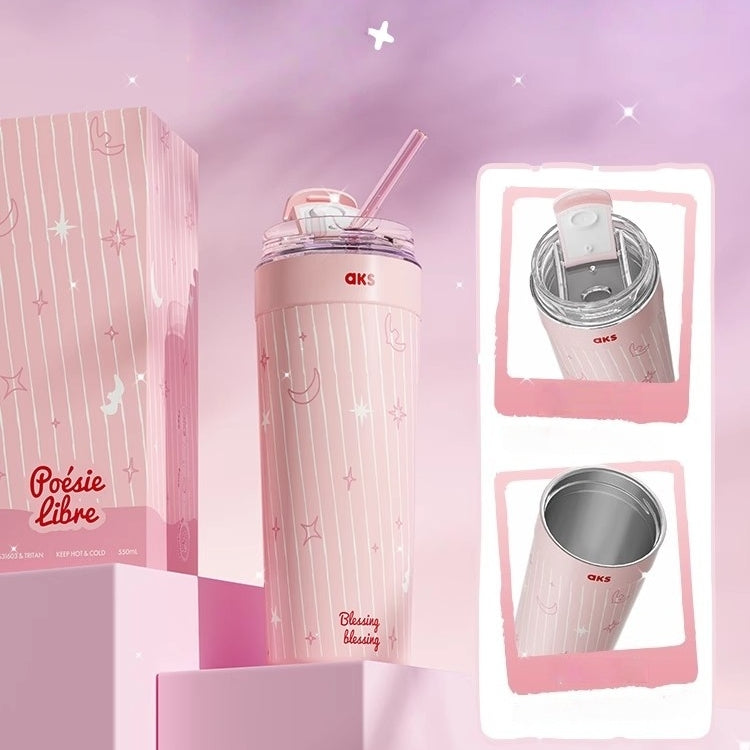 AKS Poésie Libre Tumbler 550ml Stainless Steel Travel Mug