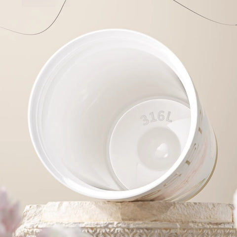 Flower Young Coffee Cup with 520ml capacity and 3D floral embossing Flower Young Coffee Cup with 520ml capacity and 3D floral embossing
