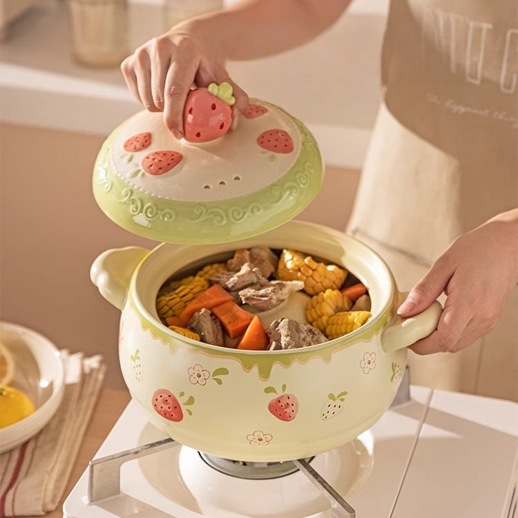 Modern Housewife Strawberry Clay Pot