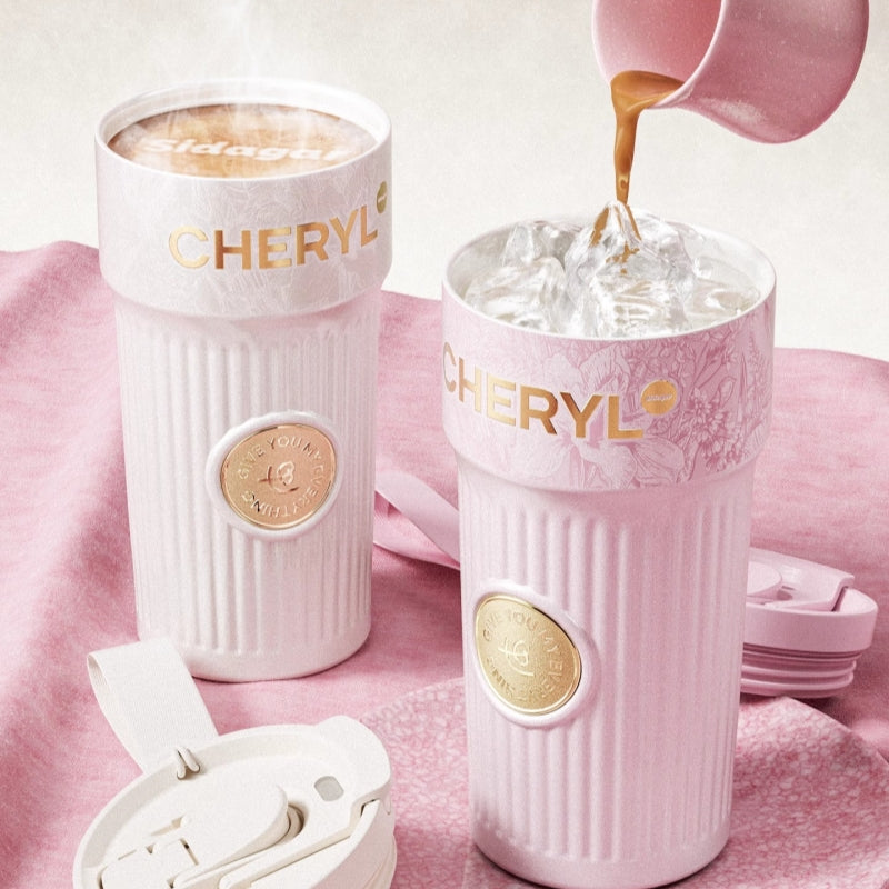 SIDAGAR All Things Grow Triple Lid Ceramic Coated Vacuum Insulated Coffee Mug