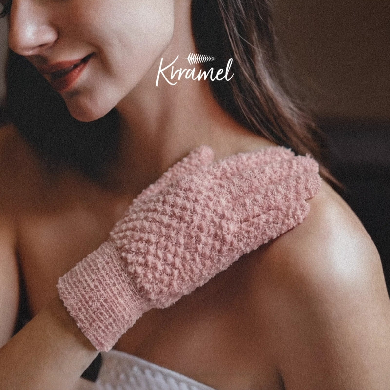 KRRAMEL GLOW POLISH Exfoliating Gloves for Sensitive Skin
