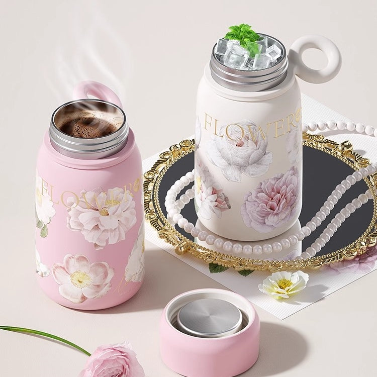 Anti-Slip Silicone Handle Travel Thermos with 6H Heat Retention