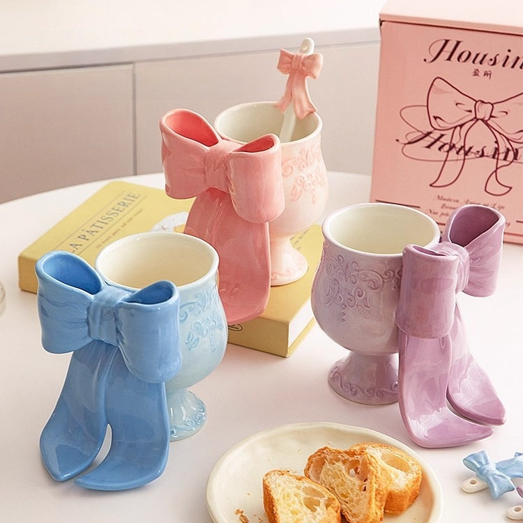 MDZF SWEET HOME Princess Escape Series Ceramic Mug with 3D Bow
