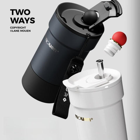 LANE MOUEN Portable Stainless Steel Coffee Cup 500ml - Leak-Proof Design LANE MOUEN Portable Stainless Steel Coffee Cup 500ml - Leak-Proof Design