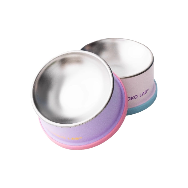 CHAKO LAB Elevated Cat Bowl – 7.5cm Raised Stainless Steel Whisker-Friendly Pet Dish