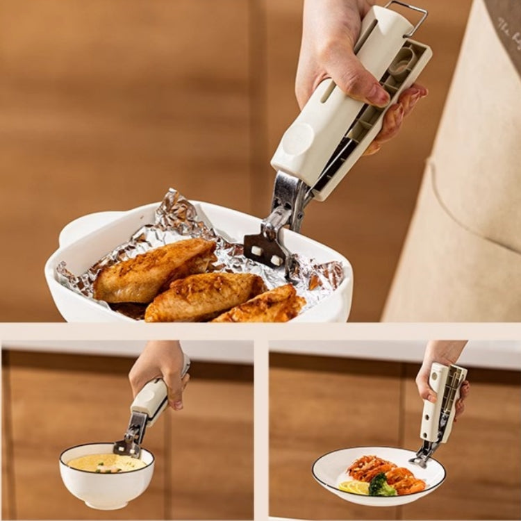 Heat-resistant kitchen tongs for oven and microwave use