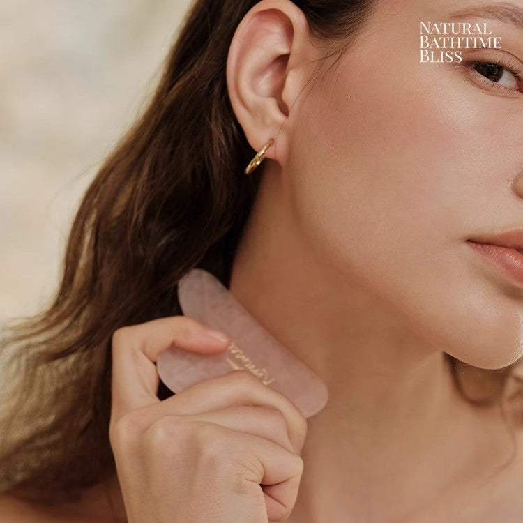 Krramel Heart-Shaped Rose Quartz Gua Sha