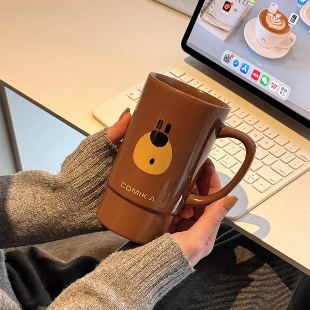 Large Capacity 520ML Ceramic Coffee Mug by COMIKA Brand