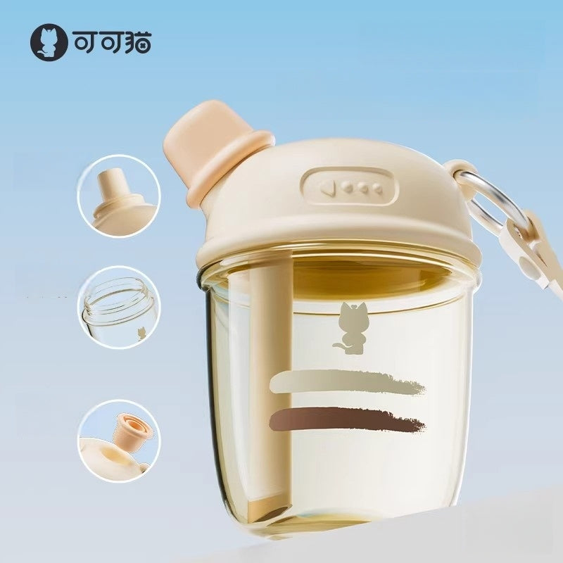 Cocosmile DUDU 530ml Tritan Water Bottle with Straw & Dustproof Lid