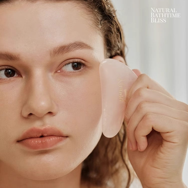 Krramel Heart-Shaped Rose Quartz Gua Sha