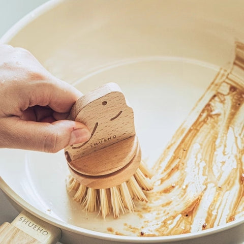 Cute Rabbit Wooden Handle Kitchen Scrubber for Stubborn Stains Cute Rabbit Wooden Handle Kitchen Scrubber for Stubborn Stains