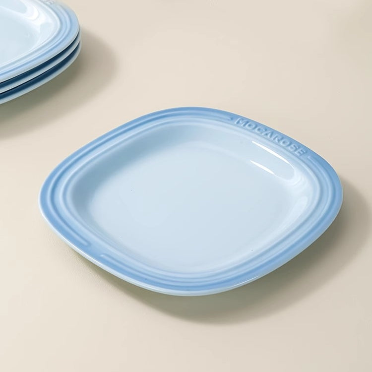 MOCAROSE Square Stoneware Dinnerware Set Nile Blue