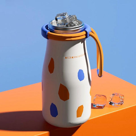 EVERCRISE Milk Sippy Cup 650ml | Stylish and Convenient Stainless Straw Cup EVERCRISE Milk Sippy Cup 650ml | Stylish and Convenient Stainless Straw Cup