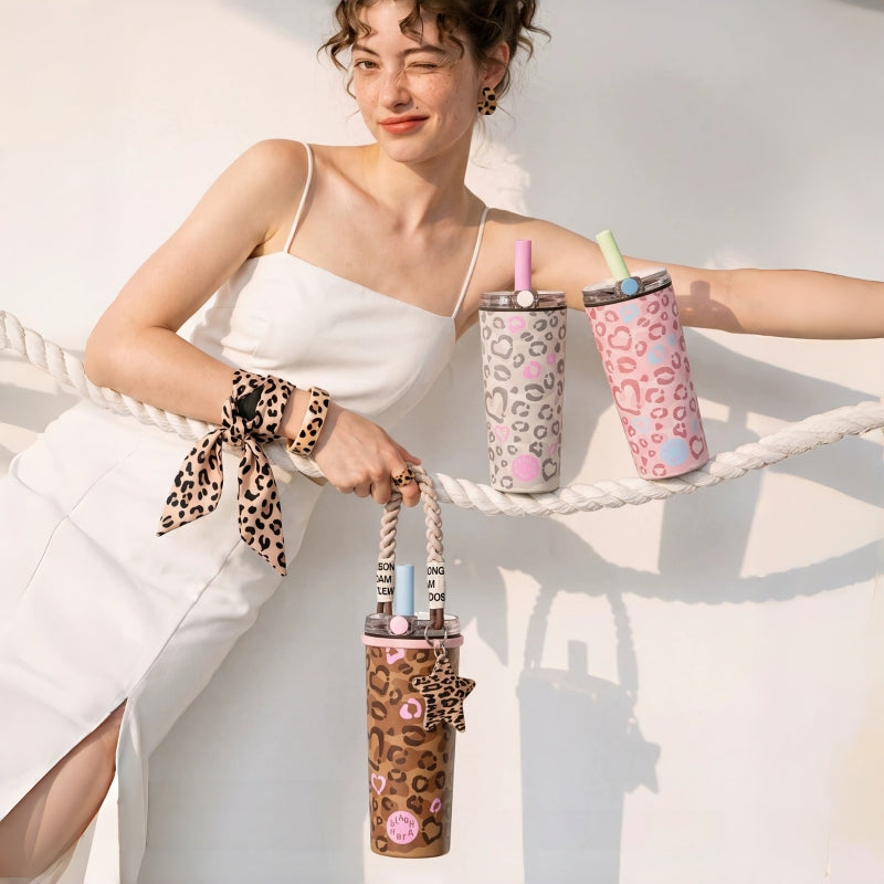 BLOOMMARK Leopard Print Insulated Tumbler