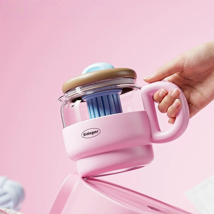 Sidagar pink tea infuser mug handheld product view