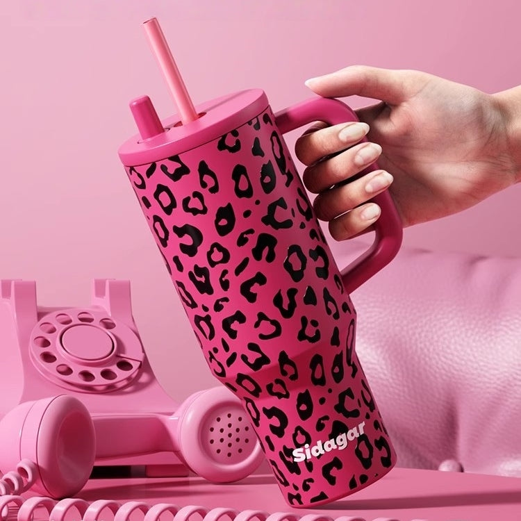 Sidagar ICE KING 1200ml Leopard & Floral Tumbler