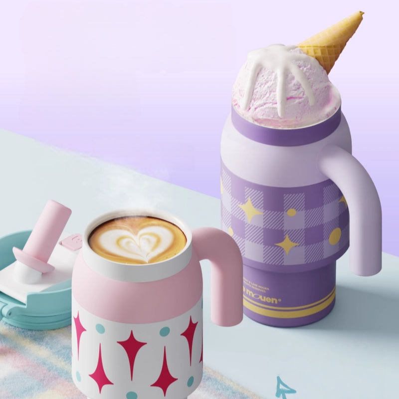 Lane Mouen Beast Milk Insulated Tumbler 900ml Double Wall with Straw