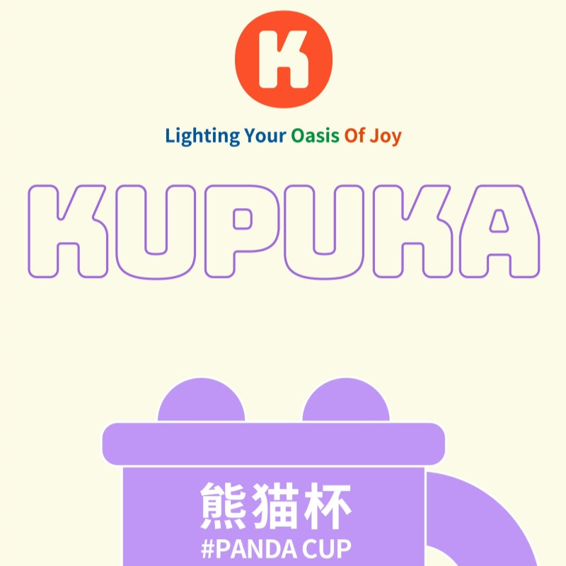 Evercrise Panda Cup Pair - 500ml Insulated Cute Animal Tumbler with Lid