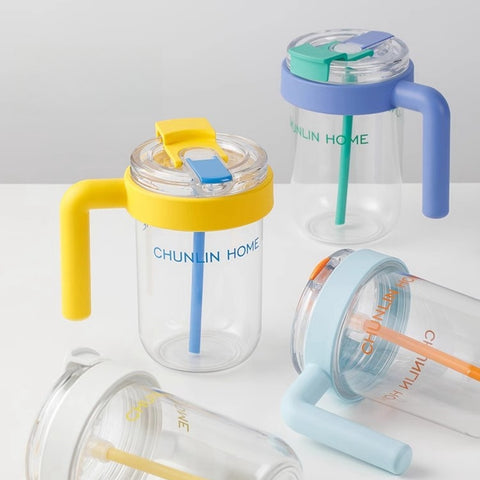 CHUNLIN DADA Mug 1000ML with multi-mode drinking spout and straw CHUNLIN DADA Mug 1000ML with multi-mode drinking spout and straw