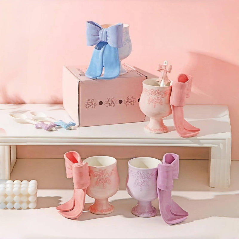 MDZF SWEET HOME Princess Escape Series Ceramic Mug with 3D Bow