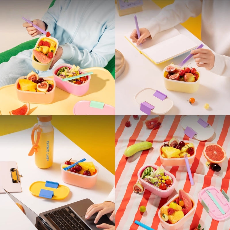 CHAKO LAB 650ml Leak-Proof Fruit Box with Colander