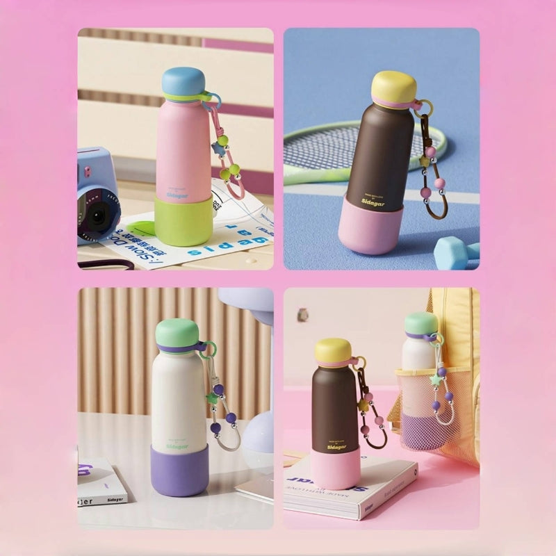 Sidagar 570ML Lightweight Insulated Tumbler with Retractable Straw & Carry Strap