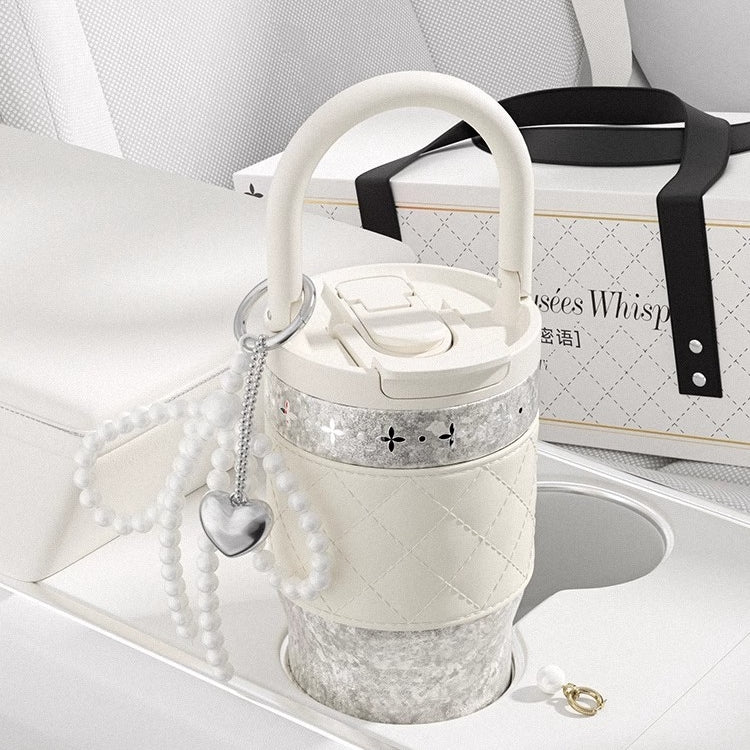 SIDAGAR Elysees Whisp Pure Titanium Tumbler with Pearl Accent