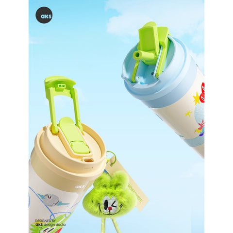 AKS x CROSSWAVE Lionbit 550ml Stainless Steel Tumbler with Straw & Flip Lid AKS x CROSSWAVE Lionbit 550ml Stainless Steel Tumbler with Straw & Flip Lid