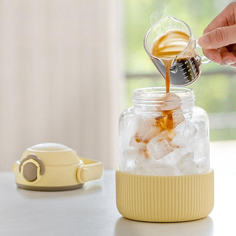 Buydeem DunDun Glass Straw Bottle 800ml & 1000ml - High Borosilicate Glass Buydeem DunDun Glass Straw Bottle 800ml & 1000ml - High Borosilicate Glass
